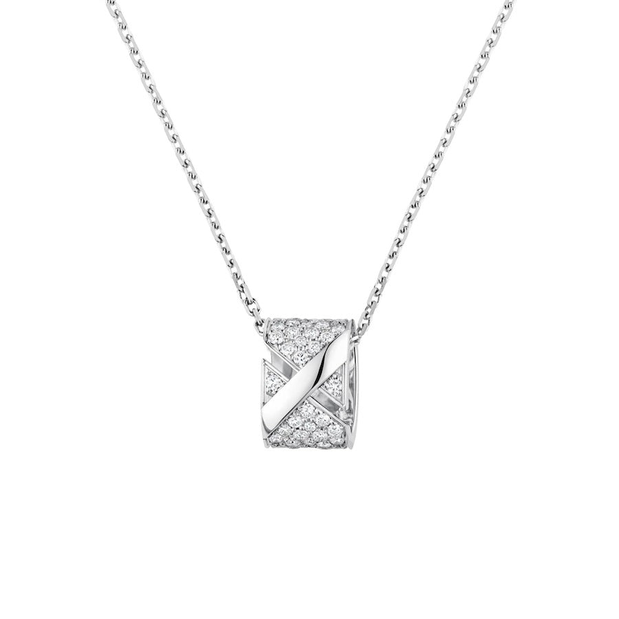 [LUCKY LOVE]LIENS EVIDENCE DIAMOND PAVED NECKLACE