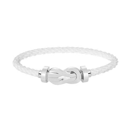 [LUCKY LOVE]CHANCE LARGE 8 FIGURE BUCKLE NO DIAMOND BRACELET SILVER