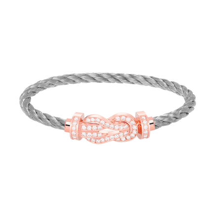 [LUCKY LOVE]CHANCE LARGE 8 FIGURE BUCKLE FULL DIAMOND BRACELET ROSE GOLD