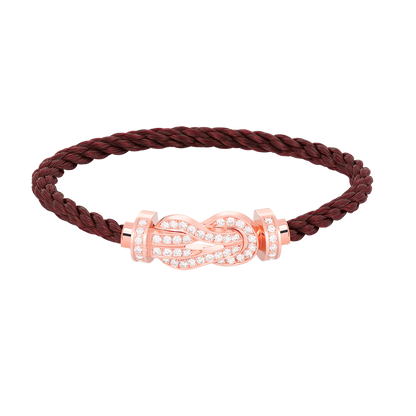 [LUCKY LOVE]CHANCE LARGE 8 FIGURE BUCKLE FULL DIAMOND BRACELET ROSE GOLD