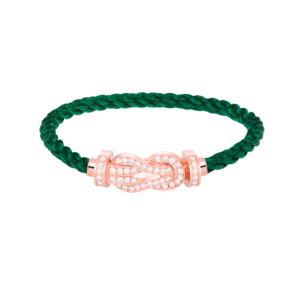 [LUCKY LOVE]CHANCE LARGE 8 FIGURE BUCKLE FULL DIAMOND BRACELET ROSE GOLD