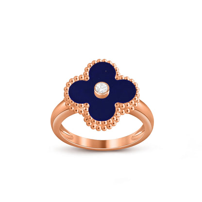 [LUCKY LOVE]CLOVER DIAMOND RING ROSE GOLD COLLECTION
