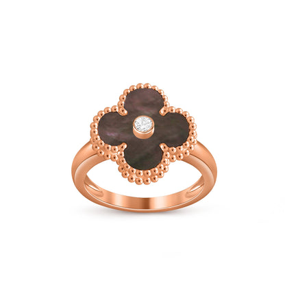 [LUCKY LOVE]CLOVER DIAMOND RING ROSE GOLD COLLECTION