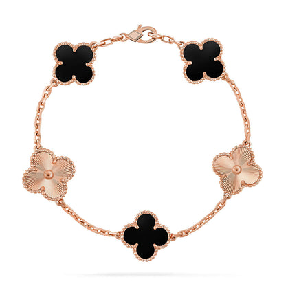 [LUCKY LOVE]CLOVER LASER ROSE GOLD BRACELET COLLECTION,5 MOTIFS