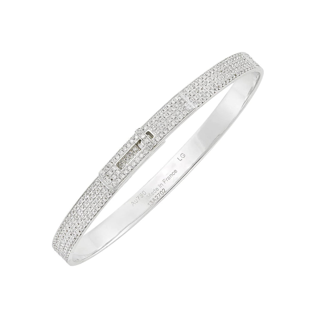 [LUCKY LOVE]HM KELLY BRACELET IN SILVER AND FULL PAVE DIAMOND