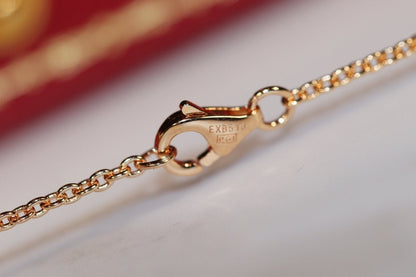 [LUCKY LOVE]LOVE NECKLACE PINK GOLD AND SILVER