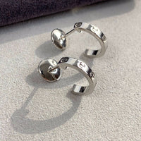 [LUCKY LOVE]LOVE EARRINGS 2.65MM SILVER