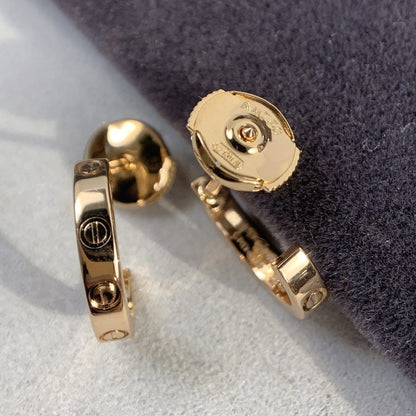 [LUCKY LOVE]LOVE EARRINGS 2.65MM PINK GOLD