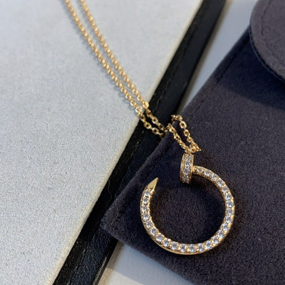 [LUCKY LOVE]JUSTE NECKLACE PINK GOLD DIAMONDS