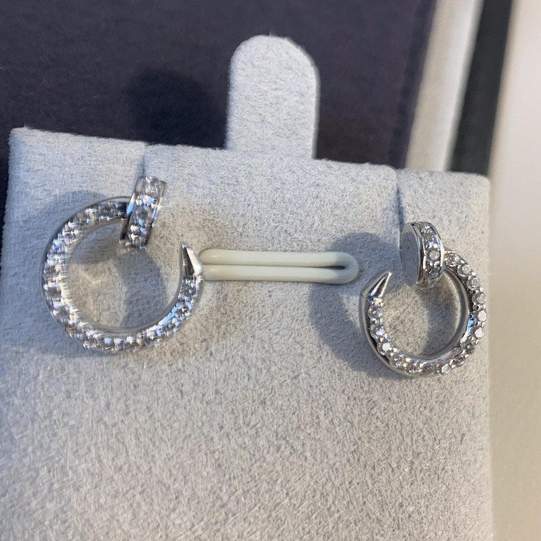 [LUCKY LOVE]JUSTE EARRINGS SILVER DIAMONDS
