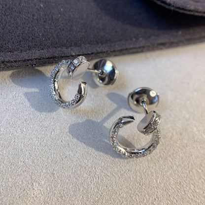 [LUCKY LOVE]JUSTE EARRINGS SILVER DIAMONDS