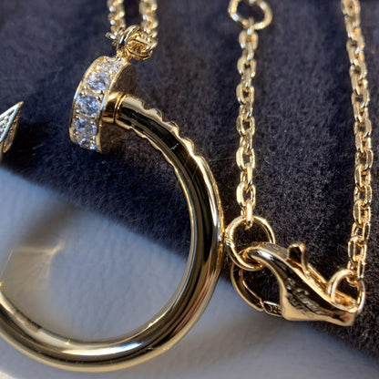 [LUCKY LOVE]JUSTE NECKLACE PINK GOLD