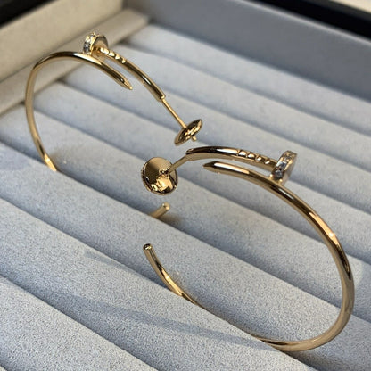 [LUCKY LOVE]JUSTE EARRINGS GOLD DIAMONDS 1.8MM