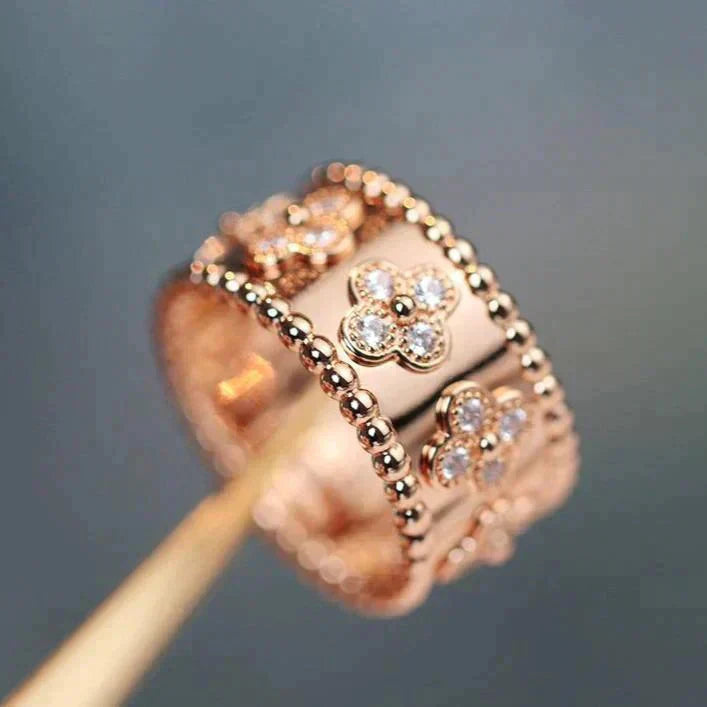 [LUCKY LOVE]CLOVER KALEIDOSCOPE RING 10MM