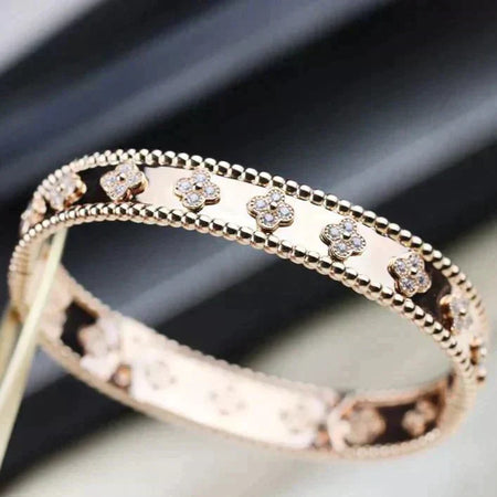 [LUCKY LOVE]CLOVER BRACELET 8MM DIAMONDS