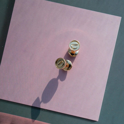 [LUCKY LOVE]LOVE EARRINGS PINK GOLD 10MM