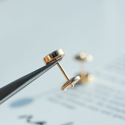 [LUCKY LOVE]LOVE EARRINGS PINK GOLD 10MM