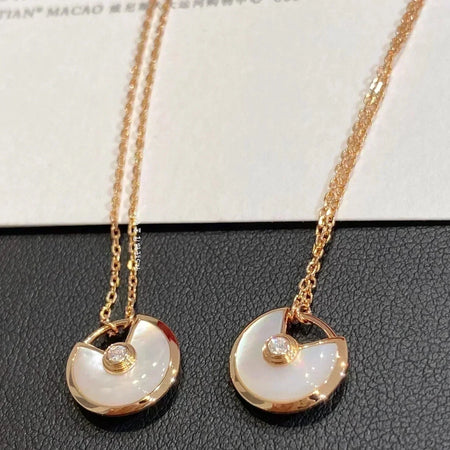 [LUCKY LOVE]AMULETTE ROSE GOLD MOP NECKLACE