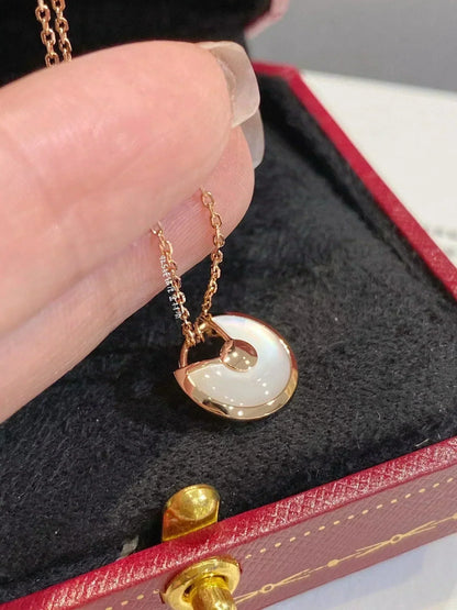 [LUCKY LOVE]AMULETTE ROSE GOLD MOP NECKLACE