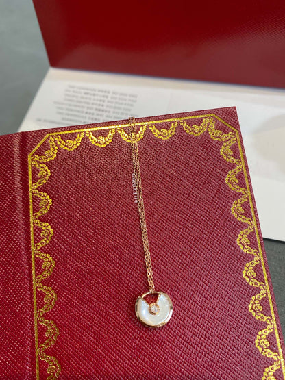 [LUCKY LOVE]AMULETTE ROSE GOLD MOP NECKLACE