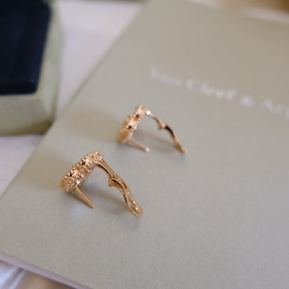 [LUCKY LOVE]LUCKY PINK GOLD WHITE MOP EARRINGS