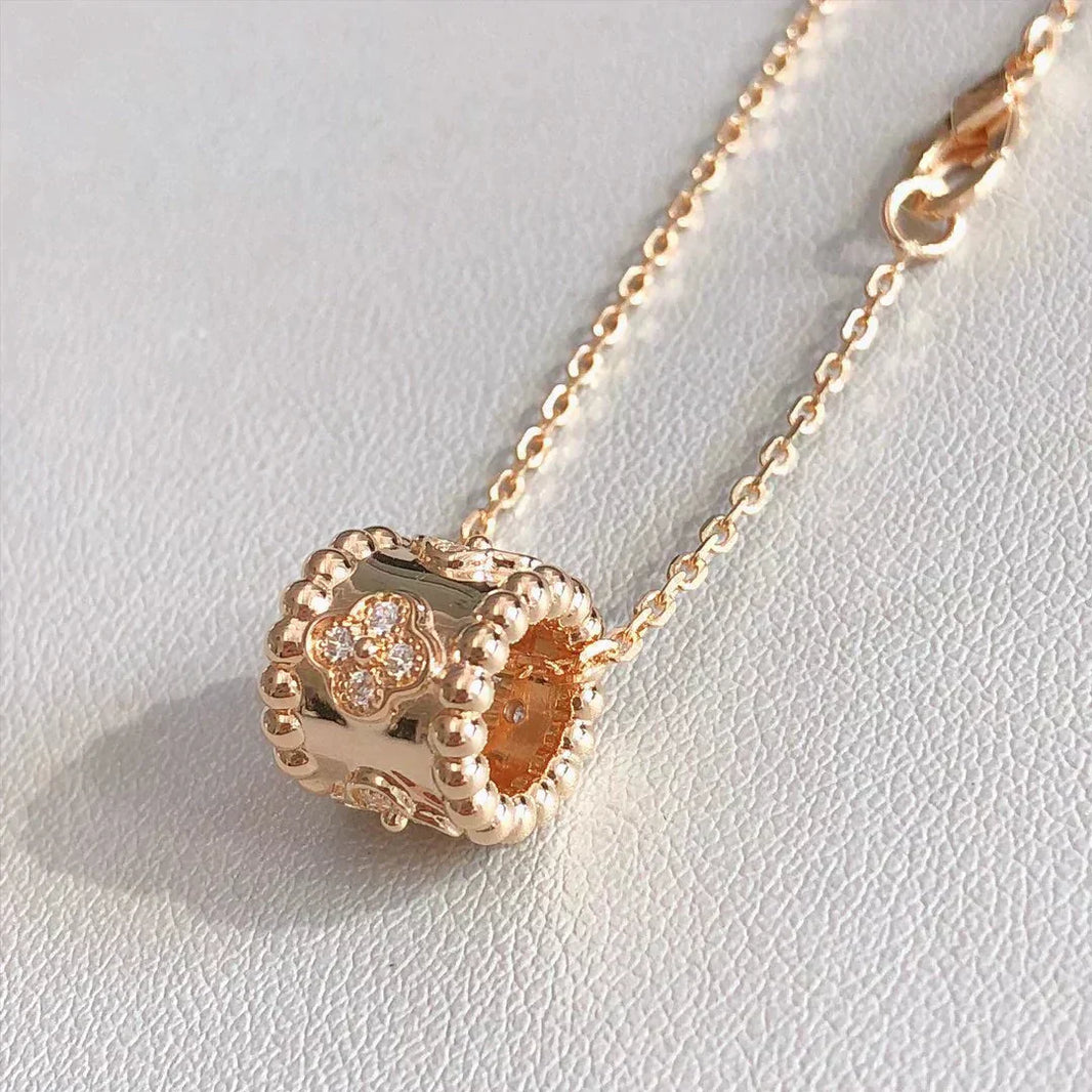[LUCKY LOVE]PERLEE PEDANT NECKLACE GOLD / ROSE GOLD
