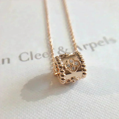 [LUCKY LOVE]PERLEE PEDANT NECKLACE GOLD / ROSE GOLD
