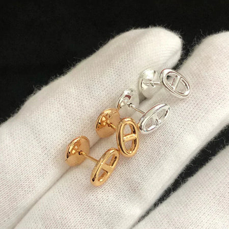 [LUCKY LOVE]CHAINE SMALL EARRINGS GOLD AND SILVER