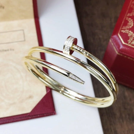 [LUCKY LOVE]JUSTE BRACELET 3.5MM DOUBLE ROW DIAMOND