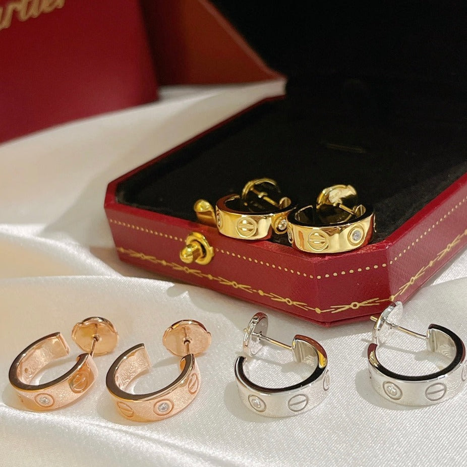 [LUCKY LOVE]LOVE EARRINGS 5.7MM 2 DIAMONDS