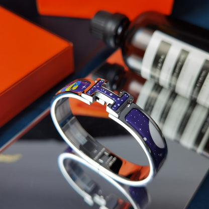 [LUCKY LOVE]H STAR AND MOON BRACELET 12MM