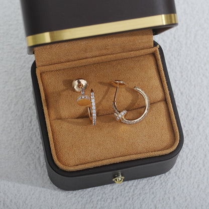 [LUCKY LOVE]JUSTE EARRINGS 12.75MM PINK GOLD DIAMOND