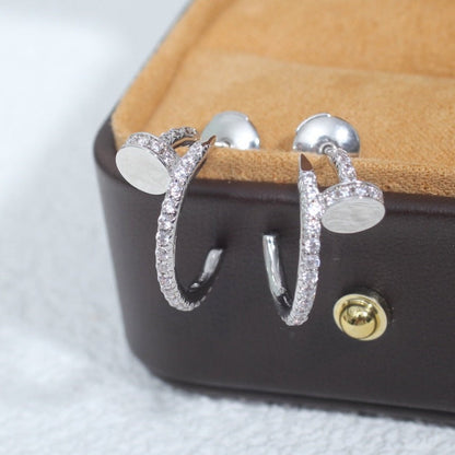 [LUCKY LOVE]JUSTE EARRINGS 12.75MM SILVER DIAMOND