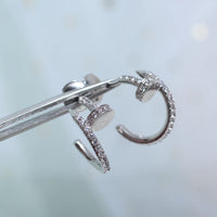 [LUCKY LOVE]JUSTE EARRINGS 12.75MM SILVER DIAMOND