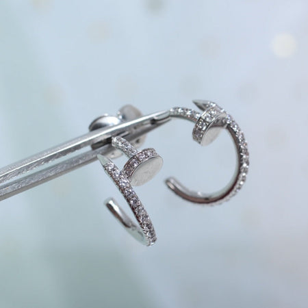 [LUCKY LOVE]JUSTE EARRINGS 12.75MM SILVER DIAMOND