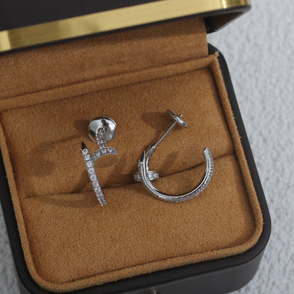 [LUCKY LOVE]JUSTE EARRINGS 12.75MM SILVER DIAMOND