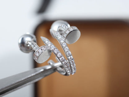 [LUCKY LOVE]JUSTE EARRINGS 12.75MM SILVER DIAMOND