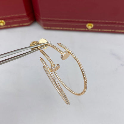 [LUCKY LOVE]JUSTE EARRINGS FULL DIAMONDS 1.8MM