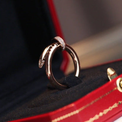 [LUCKY LOVE]JUSTE RING 2.65MM PINK GOLD DIAMOND