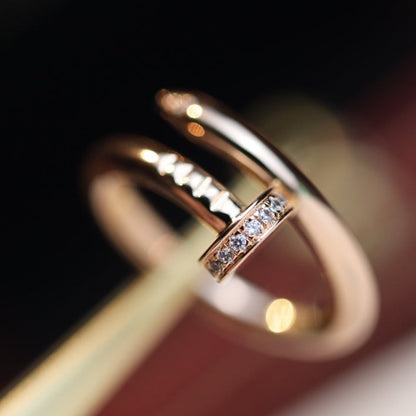 [LUCKY LOVE]JUSTE RING 2.65MM PINK GOLD DIAMOND