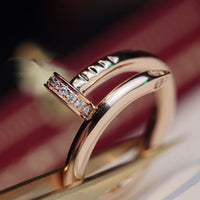 [LUCKY LOVE]JUSTE RING 2.65MM PINK GOLD DIAMOND
