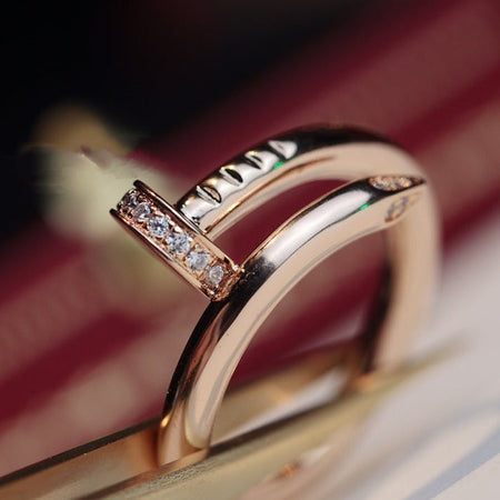 [LUCKY LOVE]JUSTE RING 2.65MM PINK GOLD DIAMOND