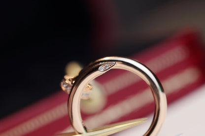 [LUCKY LOVE]JUSTE RING 2.65MM PINK GOLD DIAMOND