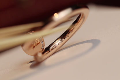 [LUCKY LOVE]JUSTE RING 2.65MM PINK GOLD DIAMOND
