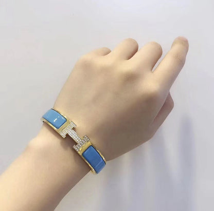 [LUCKY LOVE]H CLOUD BLUE BRACELET GOLD DIAMOND