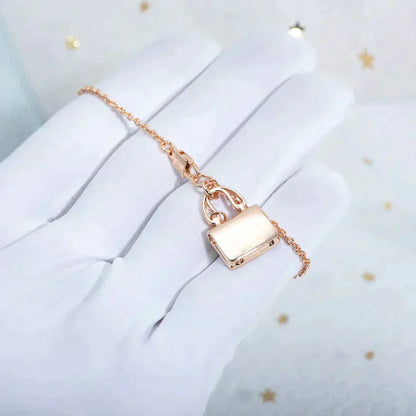 [LUCKY LOVE]AMULETTE PEDANT ROSE GOLD NECKLACE