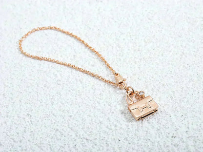 [LUCKY LOVE]AMULETTE PEDANT ROSE GOLD NECKLACE