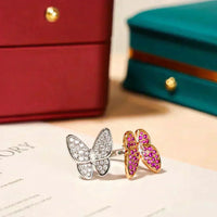 [LUCKY LOVE]TWIN BUTTERFLY DIAMOND RING