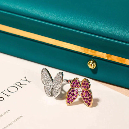 [LUCKY LOVE]TWIN BUTTERFLY DIAMOND RING