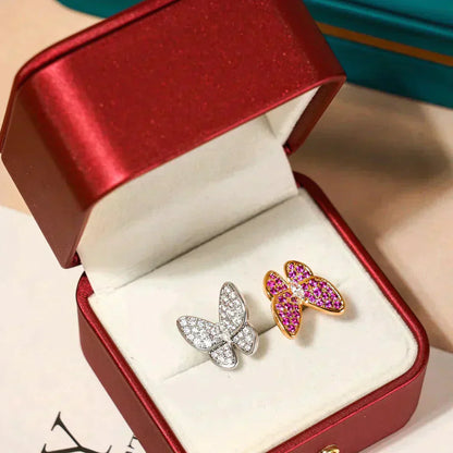 [LUCKY LOVE]TWIN BUTTERFLY DIAMOND RING